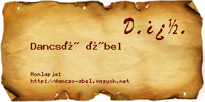 Dancsó Ábel névjegykártya